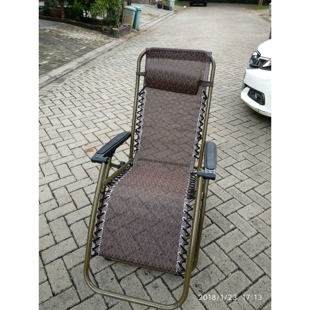 (17KG) SHENAR KURSI LIPAT SANTAI FREE TATAKAN TEMPAT MINUM / KURSI SANTAI / KURSI GRAVITASI-KURSI 73100