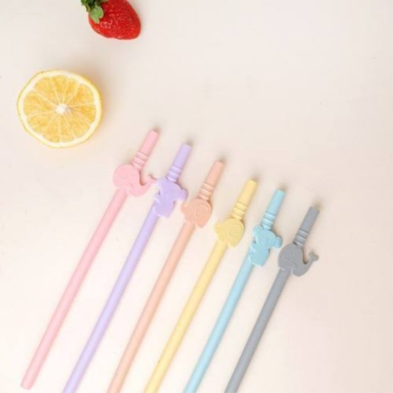 Little Dimple Straw Silicone Clip Baby - Sedotan Minum Silikon Bayi &amp; Anak