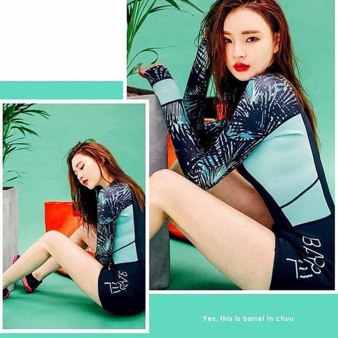 BARREL MONOKINI ONE PIECE BAJU RENANG LENGAN PANJANG MURAH BAJU DIVING - ONE PIECE, L