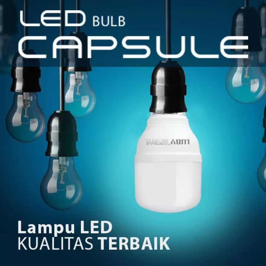 Lampu LED Putih Luby Capsule 5W s/d 50W Bohlam LED