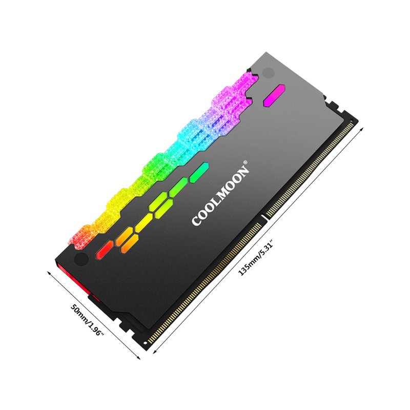 Bt Heatsink RGB Multi Fungsi Tahan Lama Praktis Klasik Desktop PC Memory Pendingin Heat Spreader Cooler 5V 3-Pin