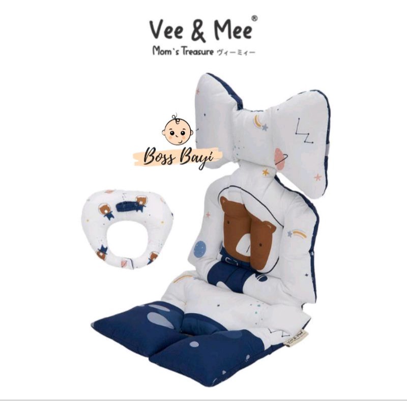 VEE &amp; MEE - Alas Stroller Motif + Bantal Rhino, Racoon n Friends, Squireel, Astronot Bear, Circus