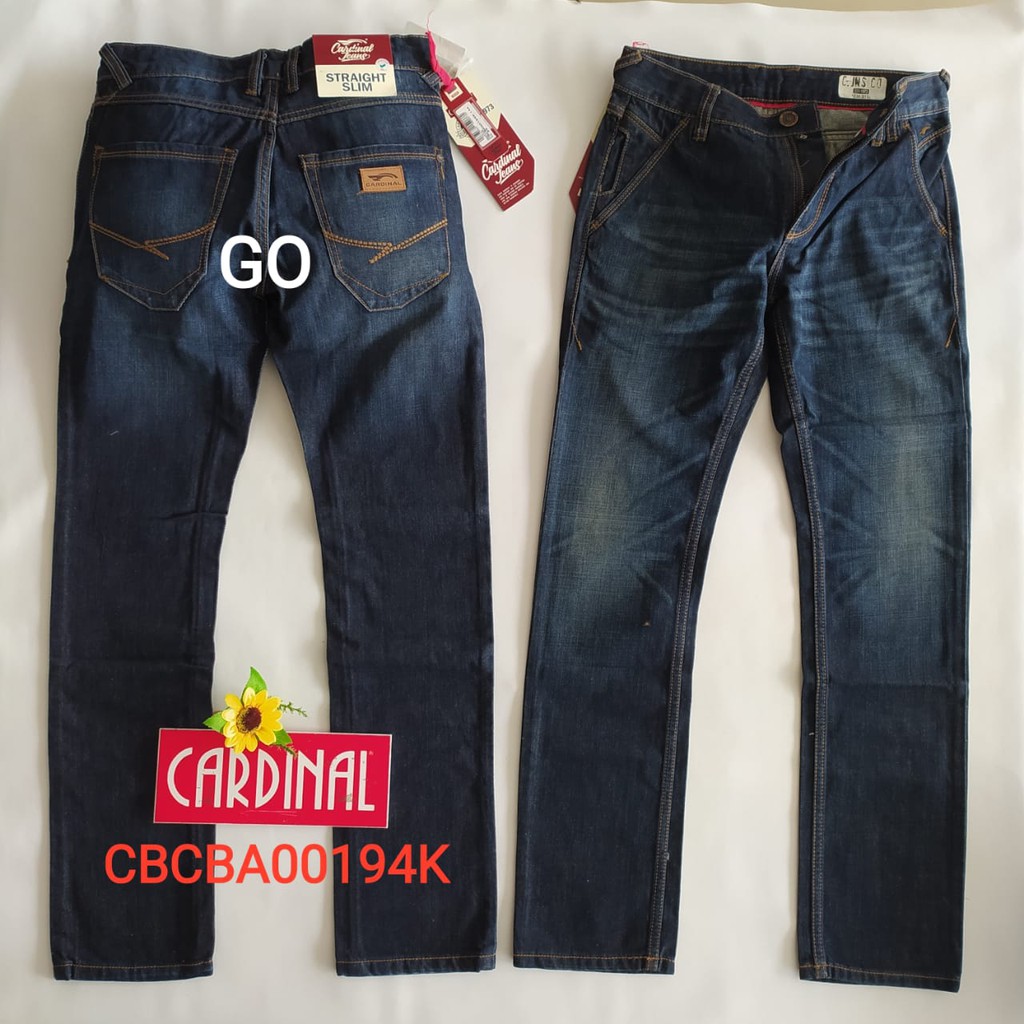 gof 32 CARDINAL CBCBA Celana Panjang Jeans Reguler Fit Slim Fit Straight Slim Bawahan Laki Dewasa