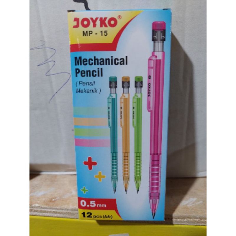 

Joyko pensil mekanik MP-15 isi 12Pc/ Pensil isi cetekan 0.5mm