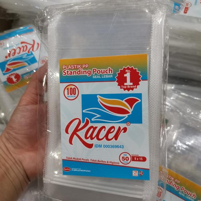 Standing pouch 9x15 plastik pp klip segel berdiri keras