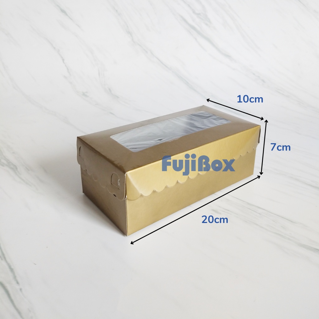 

( 20 PCS ) KOTAK KUE EMAS / GOLD BOX 10 X 20 X 7