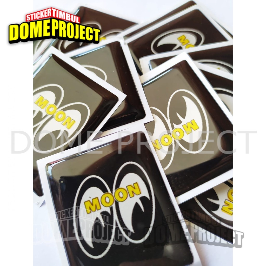 [PROMO BUY 3 GET 1] MOONEYES HITAM EMBLEM VESPA PIAGGIO STIKER RESIN LENTUR STIKER BODY MOTOR AKSESORIES VESPA