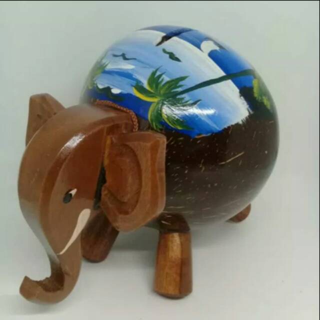 Celengan Dan Tabungan Batok Bentuk Hewan Gajah Kambing Jerapah