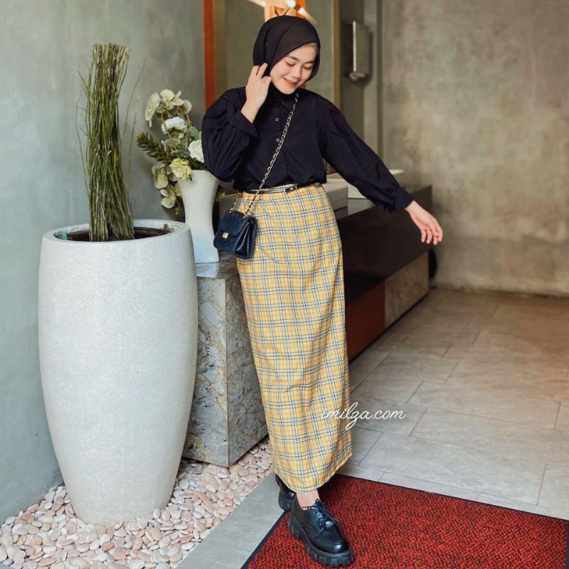 ROK TARTAN - rok tartan panjang / rok kotak / rok korea / rok tartan jumbo / rok h line / tartan ski