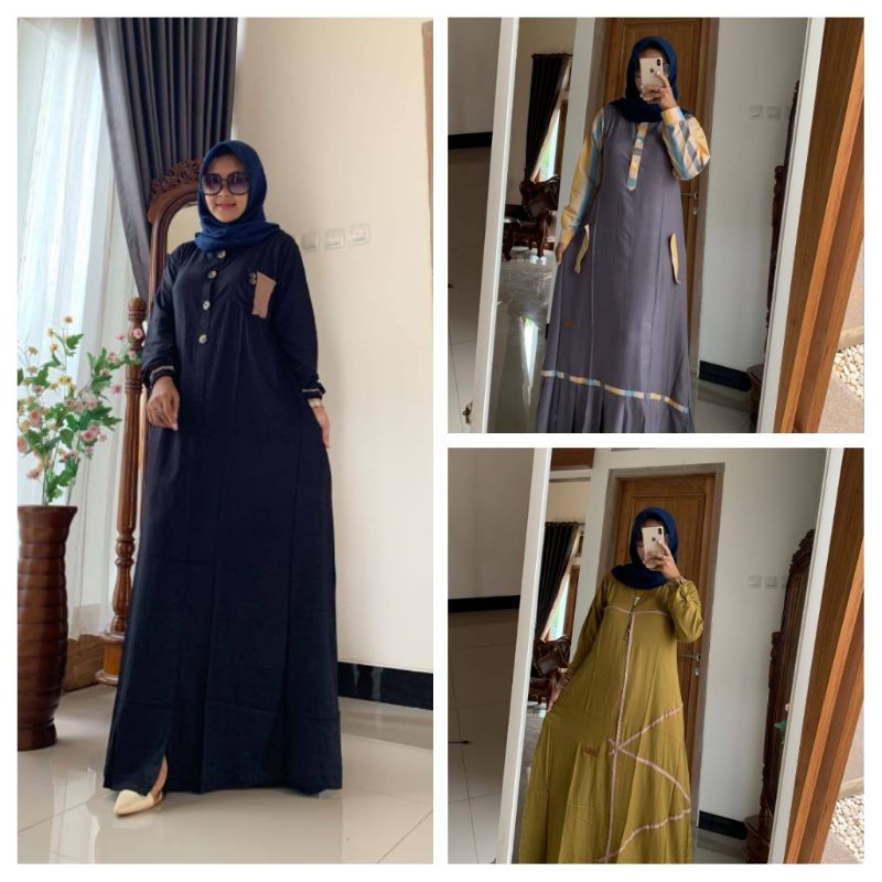 Gamis twill uniqlo ori by saulin store