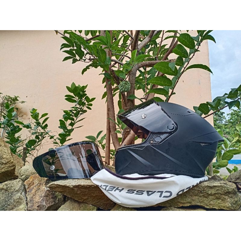 helm KYT TT COURSE BLACK DOFF (bekas)