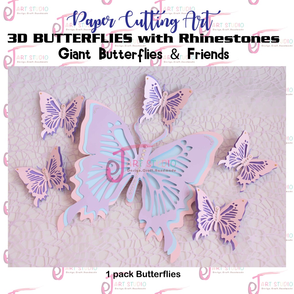 Download Paper Cutting Art Butterflies Butterfly Kupu Kupu Dekorasi Acara Topper Kue Cake 1 Pack Shopee Indonesia