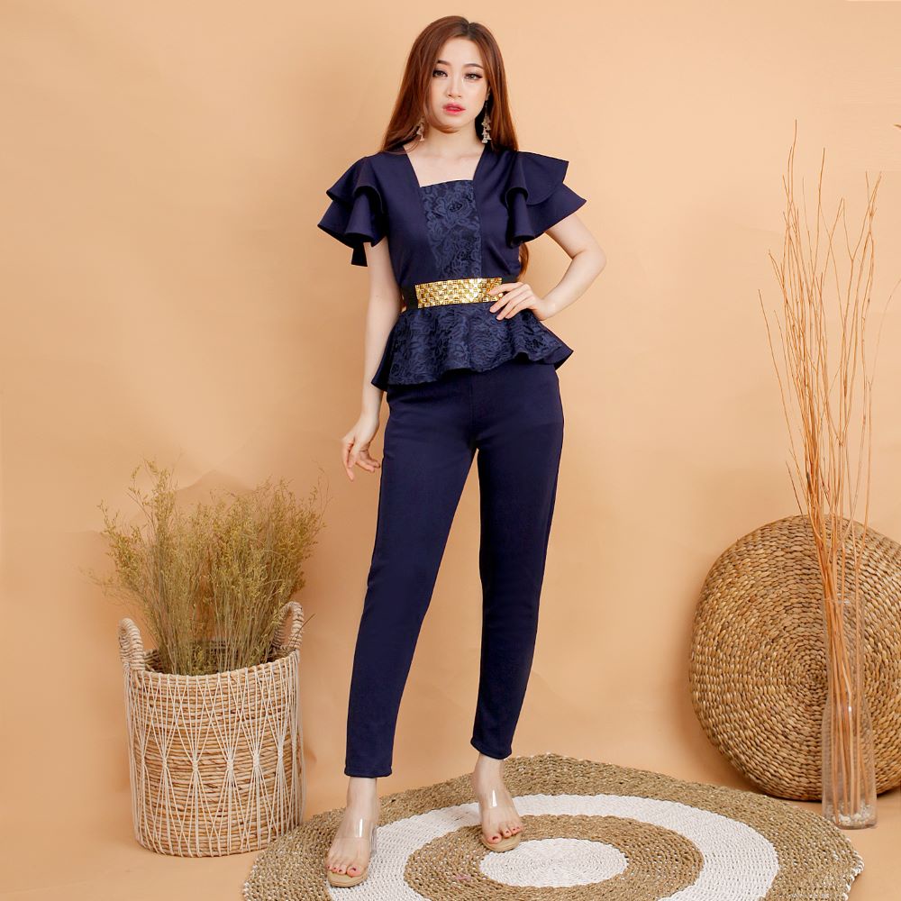 #fashion wanita #049 , STELAN SCUBA IMPORT PREMIUM KOMBINASI BRUKAT GLITER FREE BELT