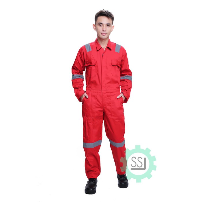 Wearpack / Coverall / Seragam Terusan Kerja Merah