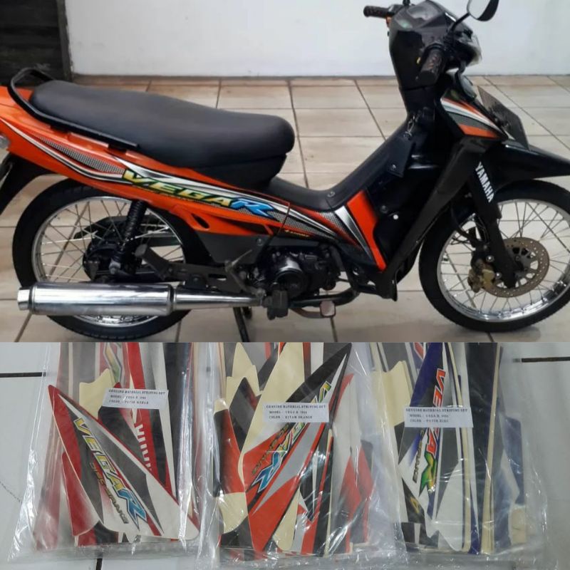 (Bisa COD) Striping stiker vega r lama 2005-2005 sticker ori vega lama/old