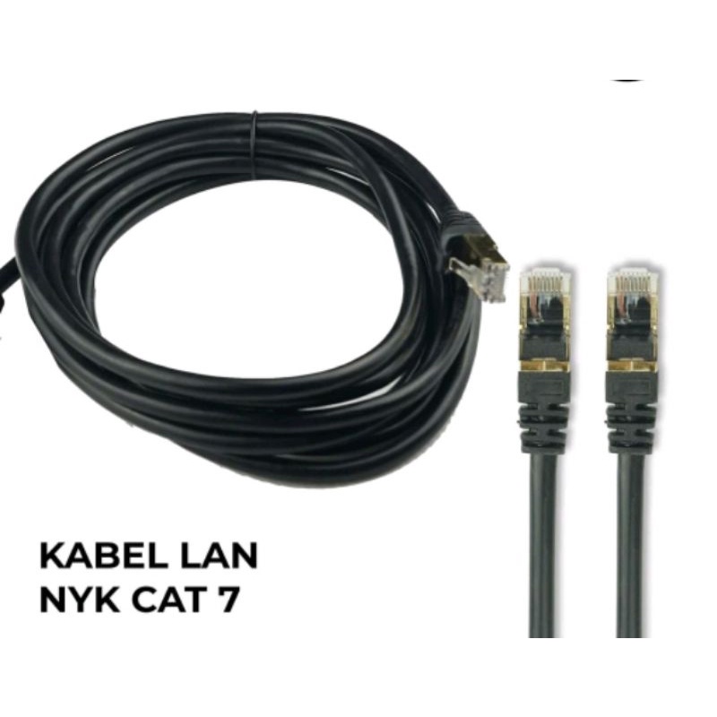 kabel lan rj 45 cat 7 5m nyk kabel jaringan siap pake