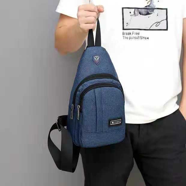 Tas Selempang Kanvas 7137 Fashion IMPOR Cowo Korean Style Slempang Gadget Bag ADA USB CHARGER port