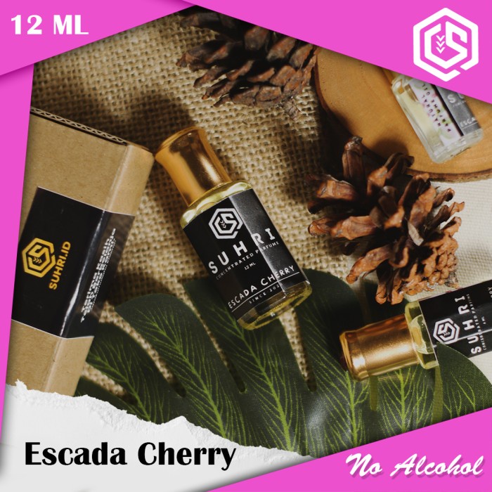 Minyak Wangi / Parfum Escada Cherry SUHRI 100% Import Original Non Alkohol 12 ML Roll On