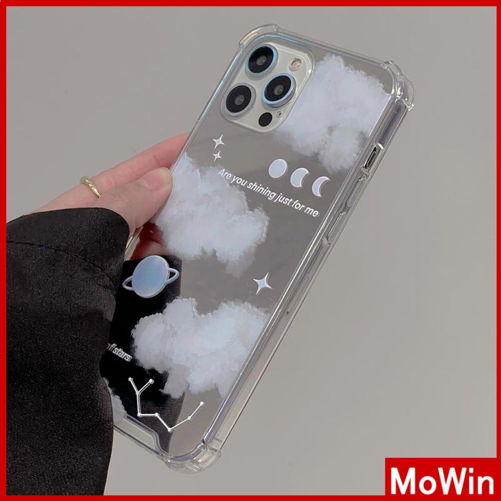 iPhone Case Acrylic HD Mirror Airbag Shockproof Protection Camera Cloud Moon Planet Starry Sky Compatible For iPhone 11 iPhone 13 Pro Max iPhone 12 Pro Max iPhone 7 Plus iPhone xr