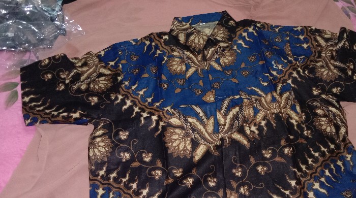 Bswart Batik Hrb026 Kenongo Hem Pendek Padi Pekalongan M L Xl Batik Pria Murah Modern Grosir Batik