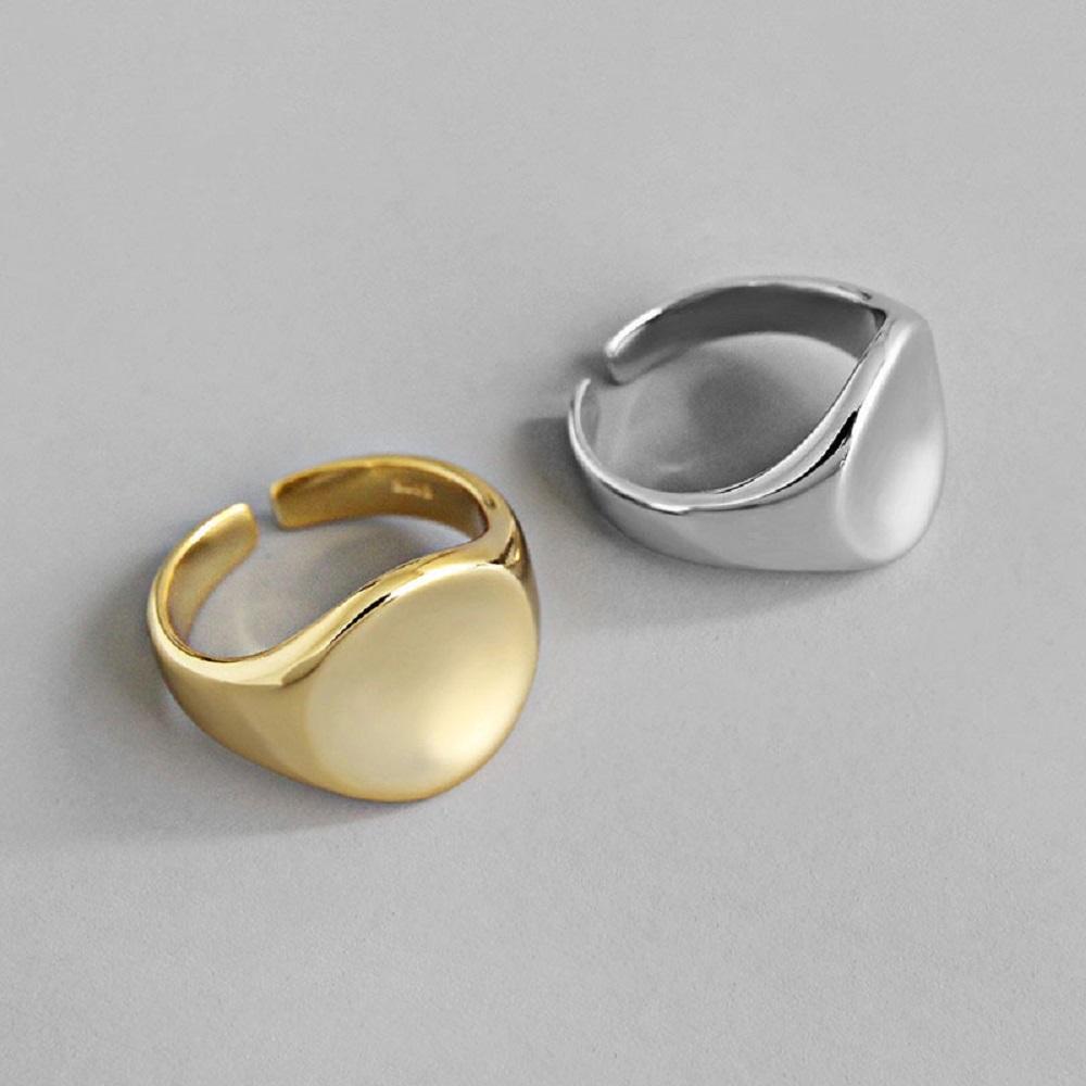 Needway  Opening Forefinger S925 Gold Round Silver Rings