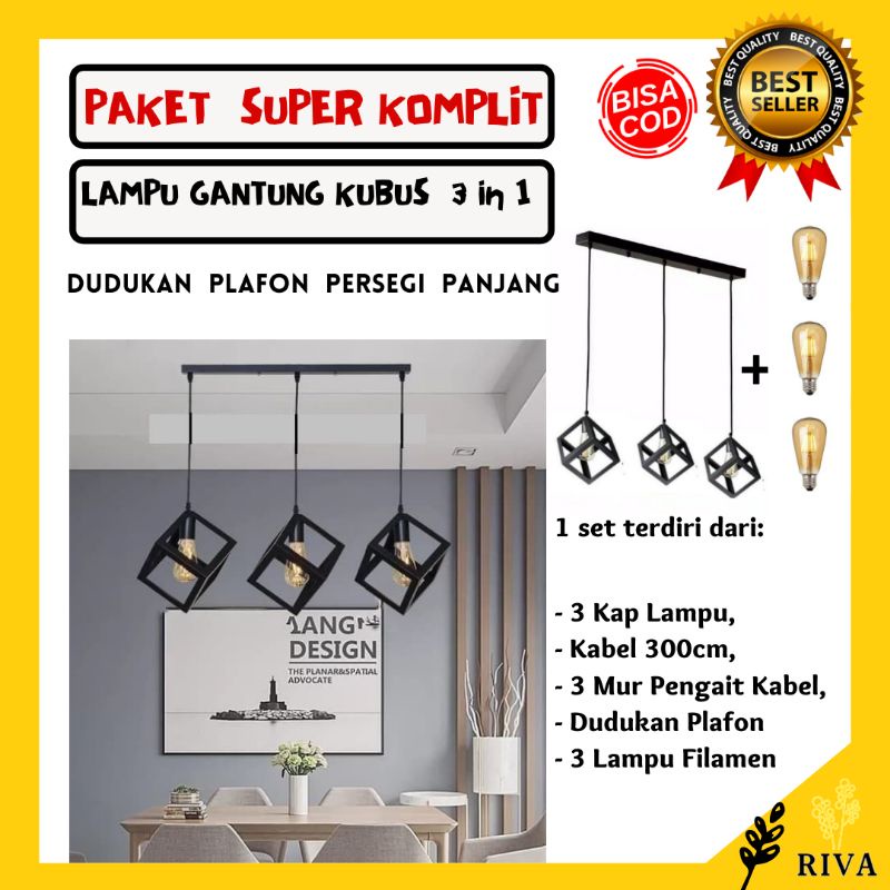 ( COD ) KAP LAMPU GANTUNG HIAS BESI DEKORASI MINIMALIS MODERN CAFE UNIK RUANG TAMU KELUARGA DAPUR RO