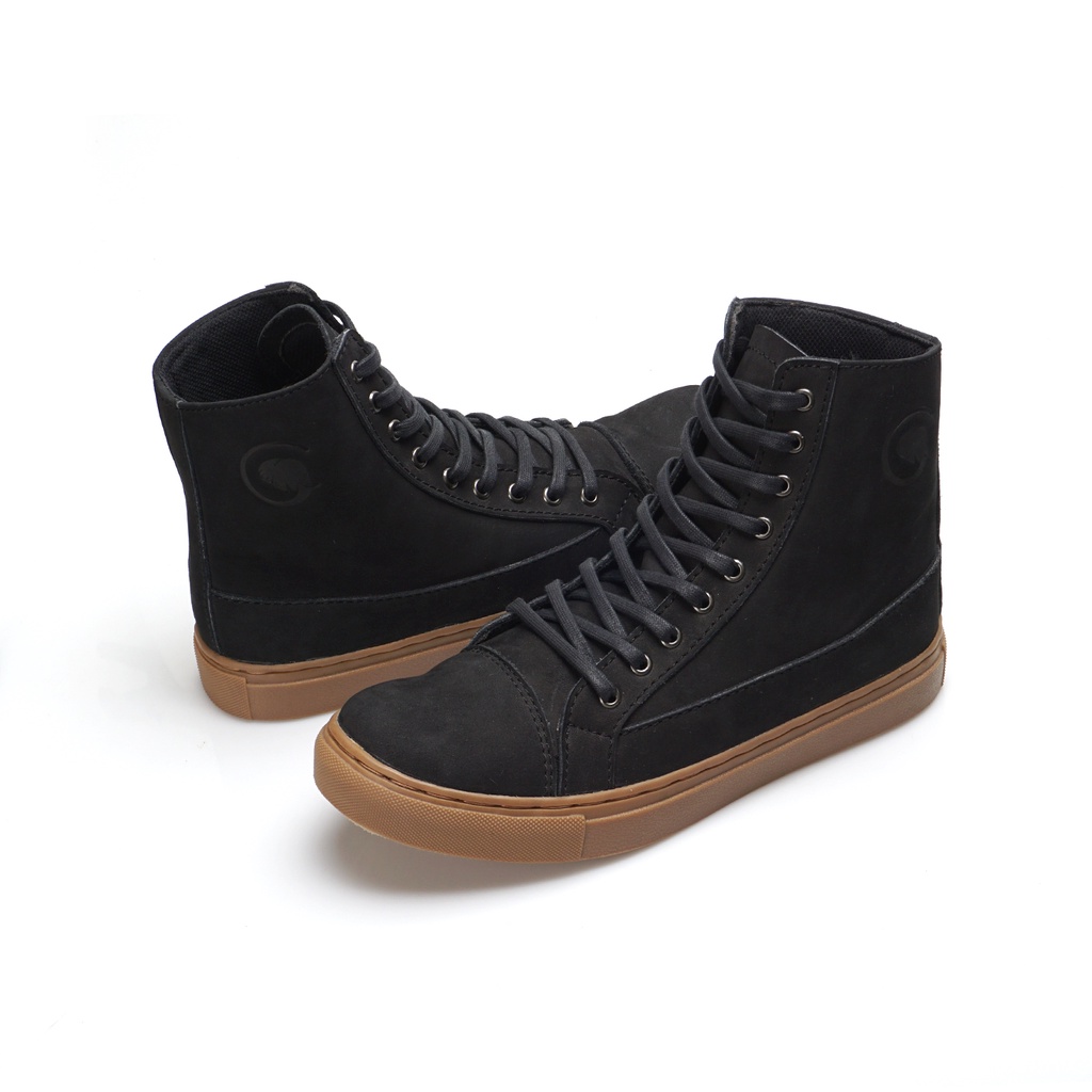 Valdemar Black (Kulit Asli) - Sepatu Boots Pria Kasual Kulit Asli Boot Casual Cowok Original