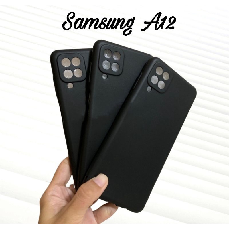 Case SAMSUNG A24 4G 5G A12 A14 5G M14 5G A02s A03s Soft Case Slim Macaron List Black Premium