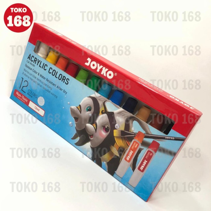 

JOYKO Acrylic Color 12 Colors / Cat Akrilik 12 Warna ACC-12ML-12 (SET)