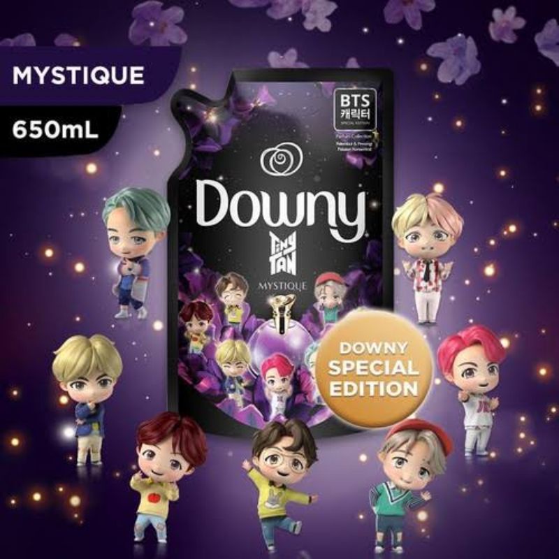 Downy Pewangi & Pelembut Pakaian Konsentrat Refill 650ml Mistique Bts