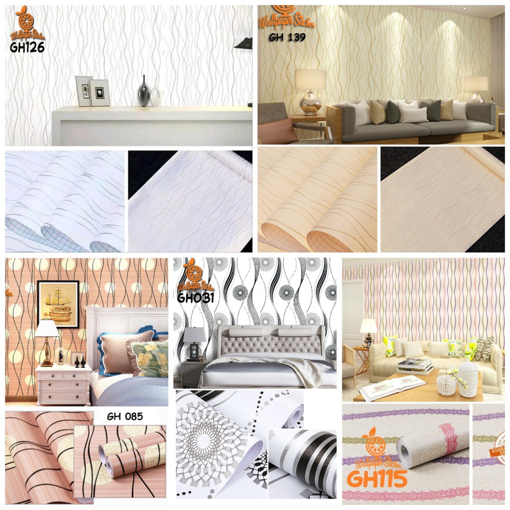 Wallpaper dinding 3d motif ulir / Wallpaper dinding kamar tidur anak wallstiker 45cm x 8M