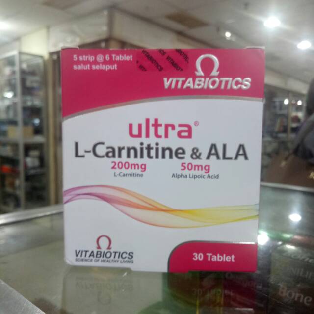 VITABIOTICS ULTRA L-CARNITINE & ALA UNTUK PELANGSING ISI 30 TABLET