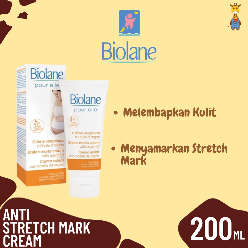 BIOLANE Anti Stretchmark Cream 200ml / Cream Perut BIOLANE