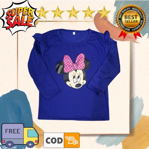 VISION ONLINE-BAJU KAOS MINNIE MOUSE ANAK PEREMPUAN CEWEK 1 2 3 TAHUN MURAH KEKINIAN LUCU KOREA COD