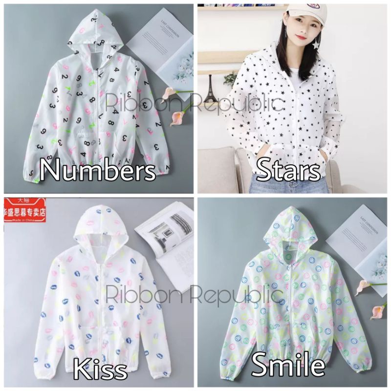 Jaket Wanita Trend Korea Anti UV Parasut Semi Transparan Woman Summer Sport Olahraga Casual Jacket-6