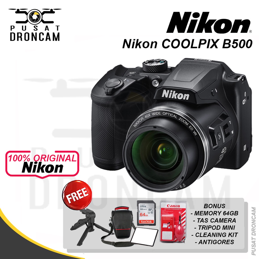 NIKON COOLPIX B500 KAMERA DIGITAL - PAKET BONUS