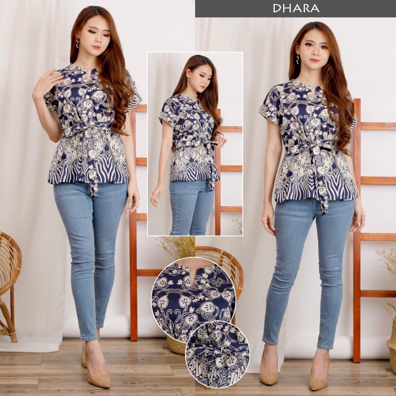 COUPLE BATIK FAMILY VA - Atasan Batik Wanita Blouse Wanita/ HANDI-DHARA