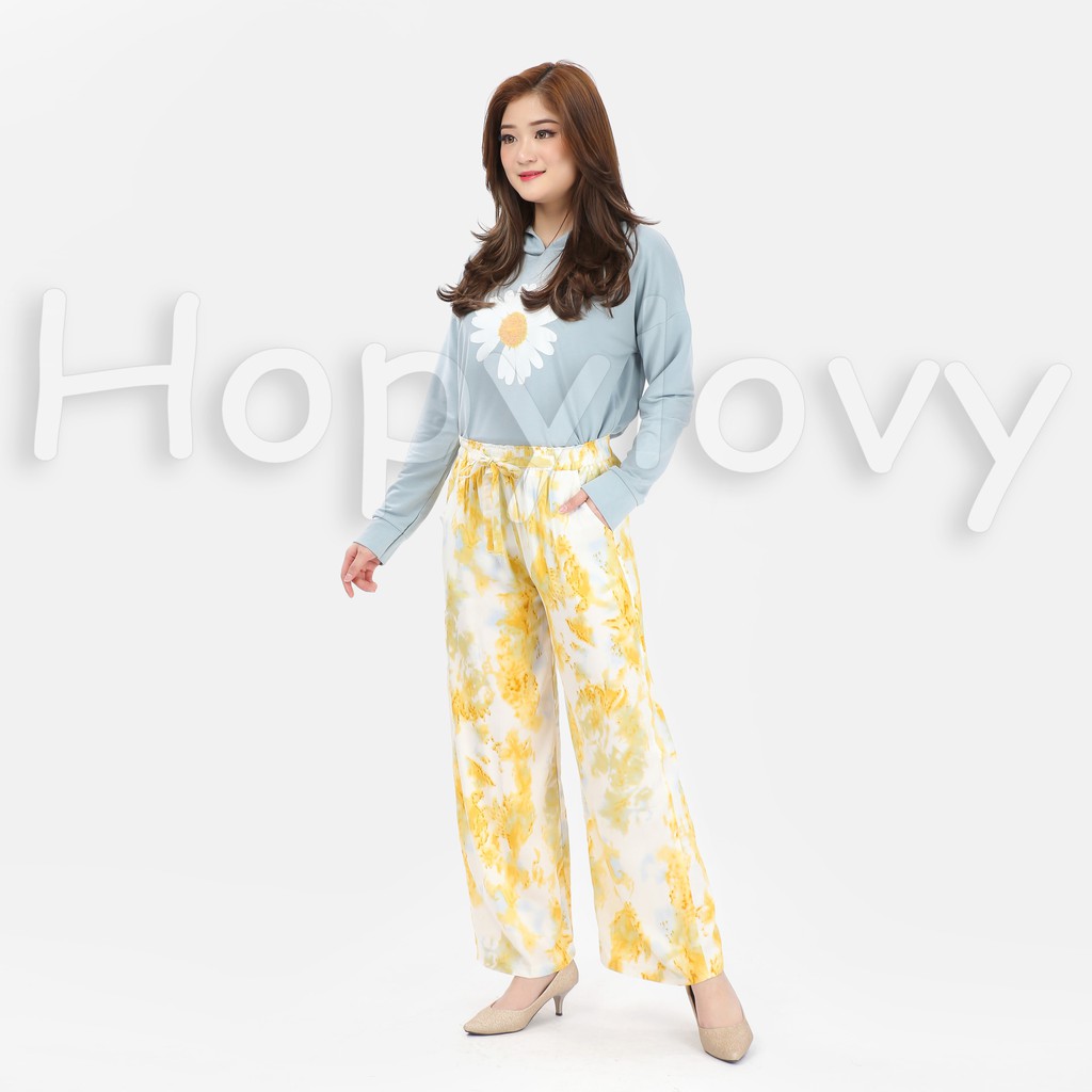 HOPYLOVY Celana Kulot Wanita Tie Dye Geolina