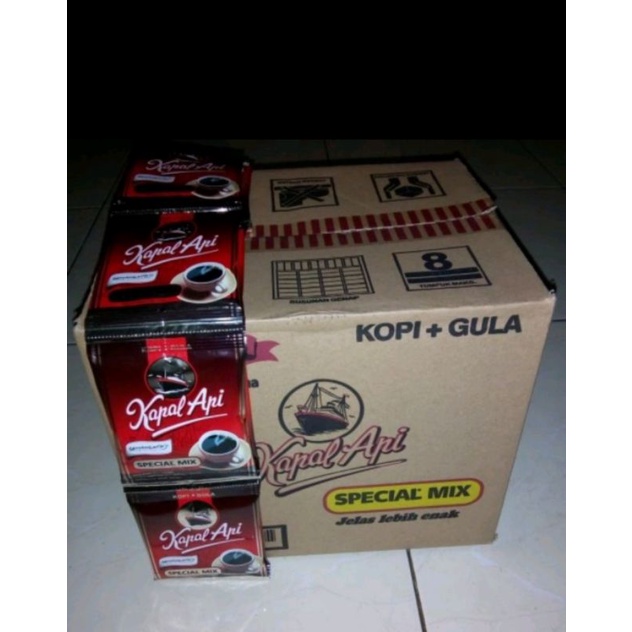 KOPI KAPAL API SPECIAL MIX KOPI PLUS GULA 1 RENCENG ( 10 SACHET )