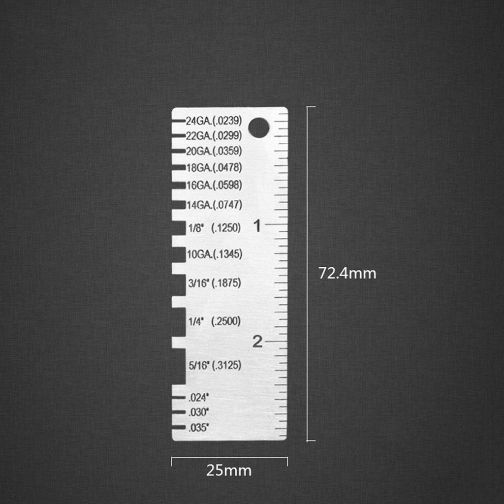 [Elegan] Wire Gauge Cable Sheet Alat Ukur Anti Korosi Stainless Steel Anti Karat
