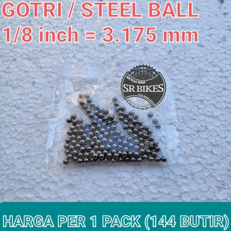 LAHER STEEL BALL BOLA BAJA 1/8 inch = 3.175 mm untuk Freewheel Sepeda