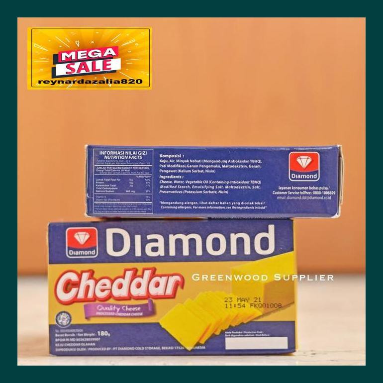 

Reypsum Keju Cheddar Diamond 180 Gram - 1 Pcs S30Cryr