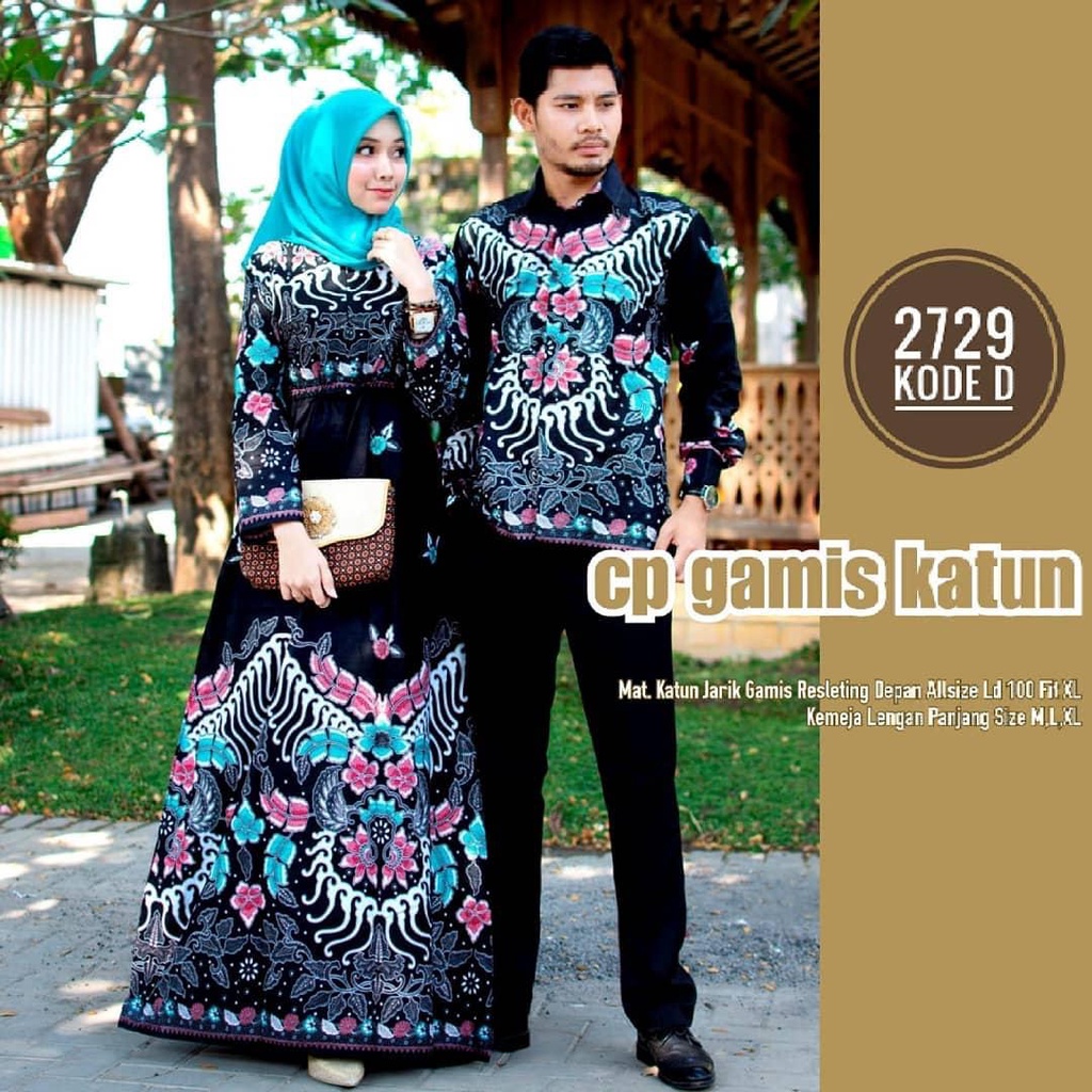 Couple 2729 Batik Gamis Murah 2023 Batik Gamis Lebaran Modern 2023 Couple Kondangan Murah 2023 Coupl