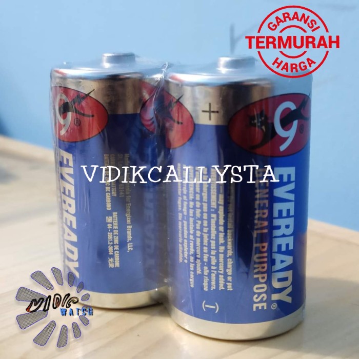 Asli batu Baterai Radio Senter Eveready Size D No.950 R20S 1.5V