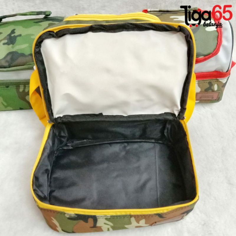 365 LUNCH BAG TINGKAT KONBINASI #40542 tas bekal anak selempang tingkat army 245406