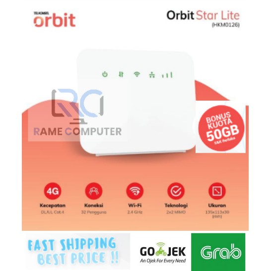 Modem Router HKM Orbit Star Lite HKM0126 Free Kouta 150GB Unlock