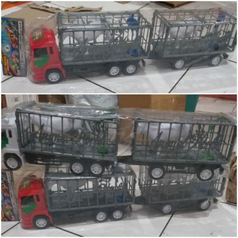 Mainan Mobil Truk Gandeng / Safari Binatang mainan anak truk hewan gandeng