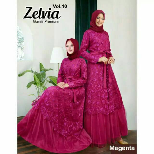 BARBIE/GAMIS PESTA MEWAH ZELVIA/BAJU PESTA MUSLIM TERBARU/BAJU PESTA MUSLIM SERAGAMAN/GAMIS SERAGAM