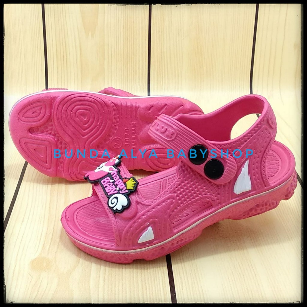 Sendal Anak Perempuan Usia 3 Tahunan FANTA Alas Karet - Sepatu Sandal Karet Anak Cewek Karet Unicorn Anti Licin Size 25