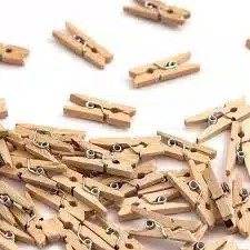 Wooden Clip Mini Per Pcs Penjepit Foto Polaroid Bahan Kayu Polos Dekorasi Murah